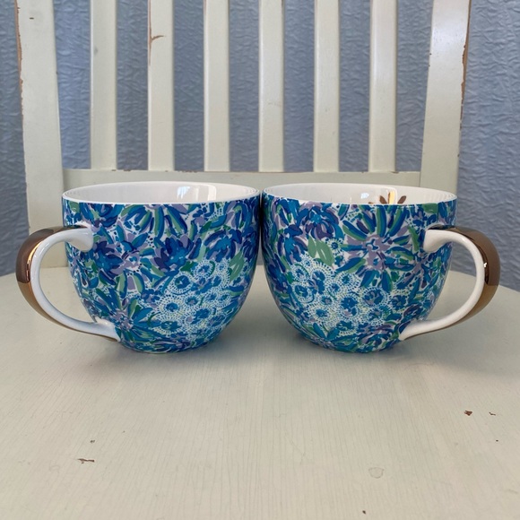 Lilly Pulitzer Blue Maintenance 12 Ounce Mug New without Box Lot - Picture 2 of 7